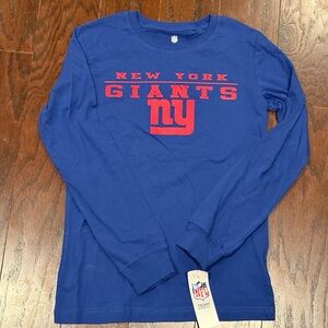 NFL Team Apparel New York Giants Blue Long Sleeve Shirt Youth Large (12/14) NWT